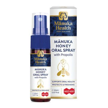 Spray oral cu Miere de Manuka naturala MGO™ 400+ si Propolis BIO30™, 20 ml