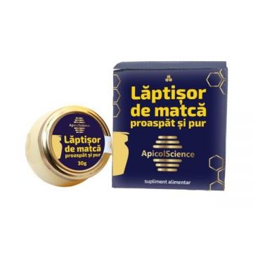 Laptisor de matca proaspat si pur, 30g - Apicol Science