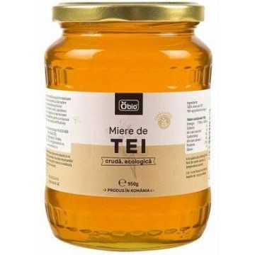 Miere cruda de tei eco-bio 950g, Obio