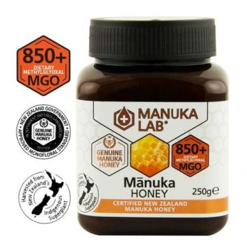 Miere de Manuka, MGO 850+ Noua Zeelandă Naturală, 250g | MANUKA LAB