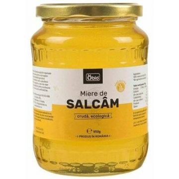 Miere de salcam cruda, eco-bio, 950g - Obio