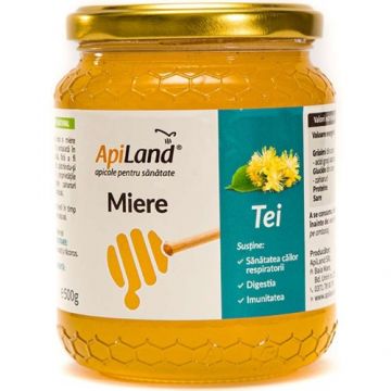 Miere Tei Cruda, 500g, Apiland
