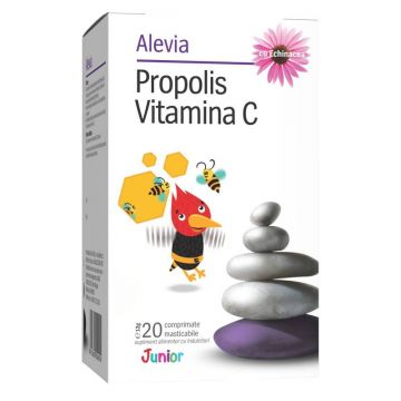 Propolis Vitamina C si Echinacea Junior 20cpr, Alevia