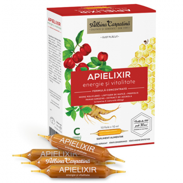 Apielixir energie si vitalitate 10 fiole x 10ml