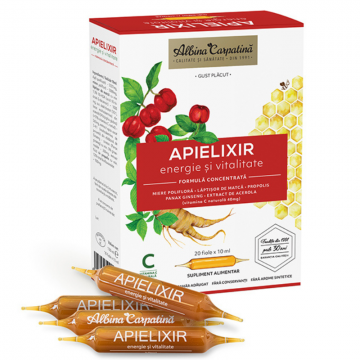 Apielixir energie si vitalitate 20 fiole x 10ml