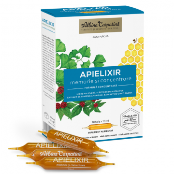 Apielixir memorie si concentrare 10 fiole x 10ml