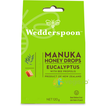 Bomboane (Dropsuri) cu Miere de Manuka, Eucalipt si Propolis 120g