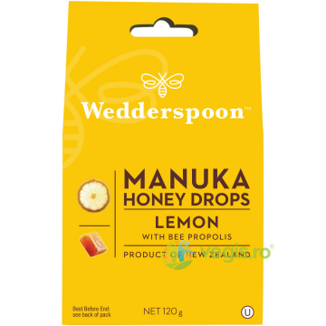 Bomboane (Dropsuri) cu Miere de Manuka, Lamaie si Propolis 120g