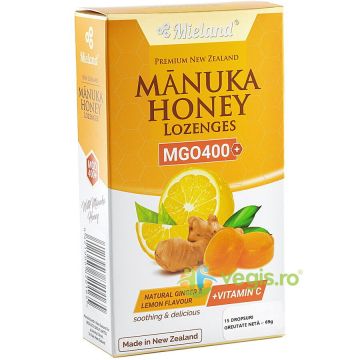Dropsuri cu Miere de Manuka, Ghimbir, Lamaie si Vitamina C 69g