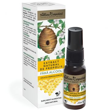 Extract propolis fara alcool spray 20ml - ALBINA CARPATINA