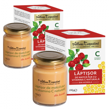 Laptisor de matca pur cu vitamina C naturala din acerola 100+100 G