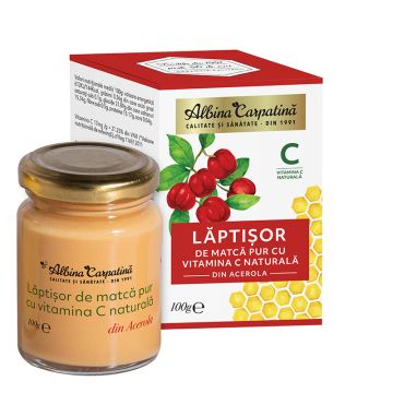 Laptisor de matca pur cu vitamina C naturala din acerola 100g