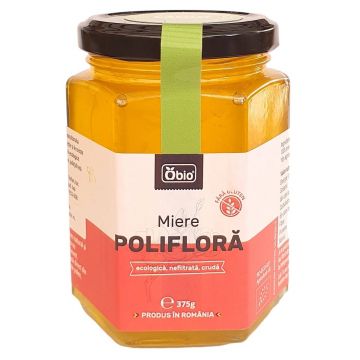 Miere poliflora, cruda, nefiltrata, eco-bio - Obio 1kg