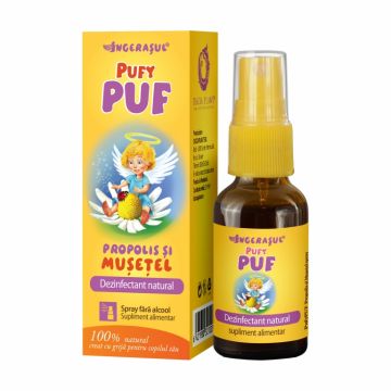 Spray tinctura propolis musetel fara alcool Pufy Puf 20ml - DACIA PLANT