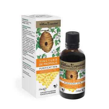 TINCTURA DE PROPOLIS PURIFICAT 95% 50ml - POLIFENOLI min. 15%