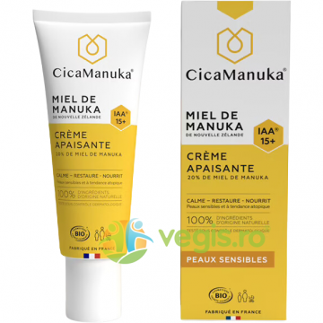 Crema Calmanta cu 20% Miere de Manuka IAA15+ Bio 40ml