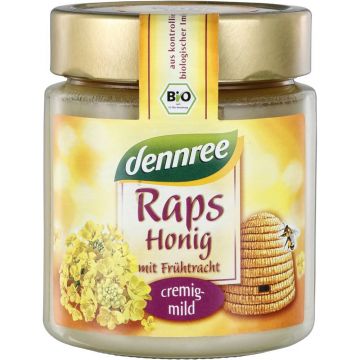 Miere cremoasa de rapita, eco-bio, 500 g, Dennree Miere cremoasa de rapita, eco-bio, 500 g, Dennree