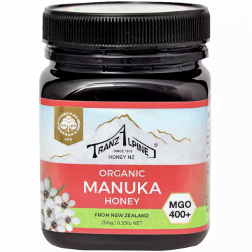 Miere manuka mgo400+ bio 250g - TRANZALPINE