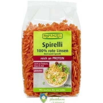 Spirelli din linte rosie fara gluten Bio 300 gr