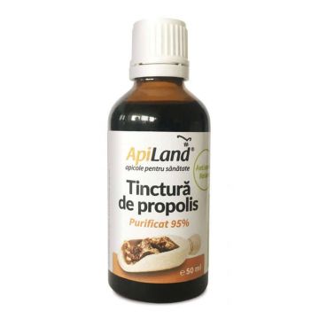 Tinctura de Propolis purificat 95% Apiland, 50 ml, naturala
