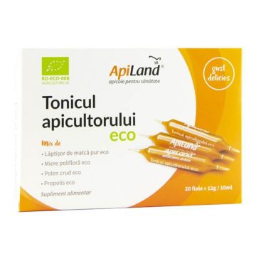 Tonicul apicultorului Apiland, bio, 20 fiole x 10 ml