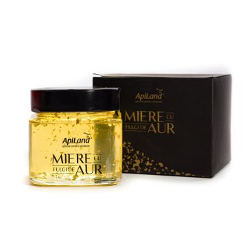 Miere cu fulgi de aur - 300g Miere cu fulgi de aur - 300g