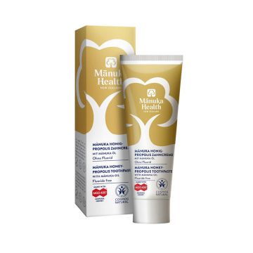 Pastă de dinți fără fluor, cu miere de Manuka MGO 400+, Propolis și ulei de Manuka - 75 ml